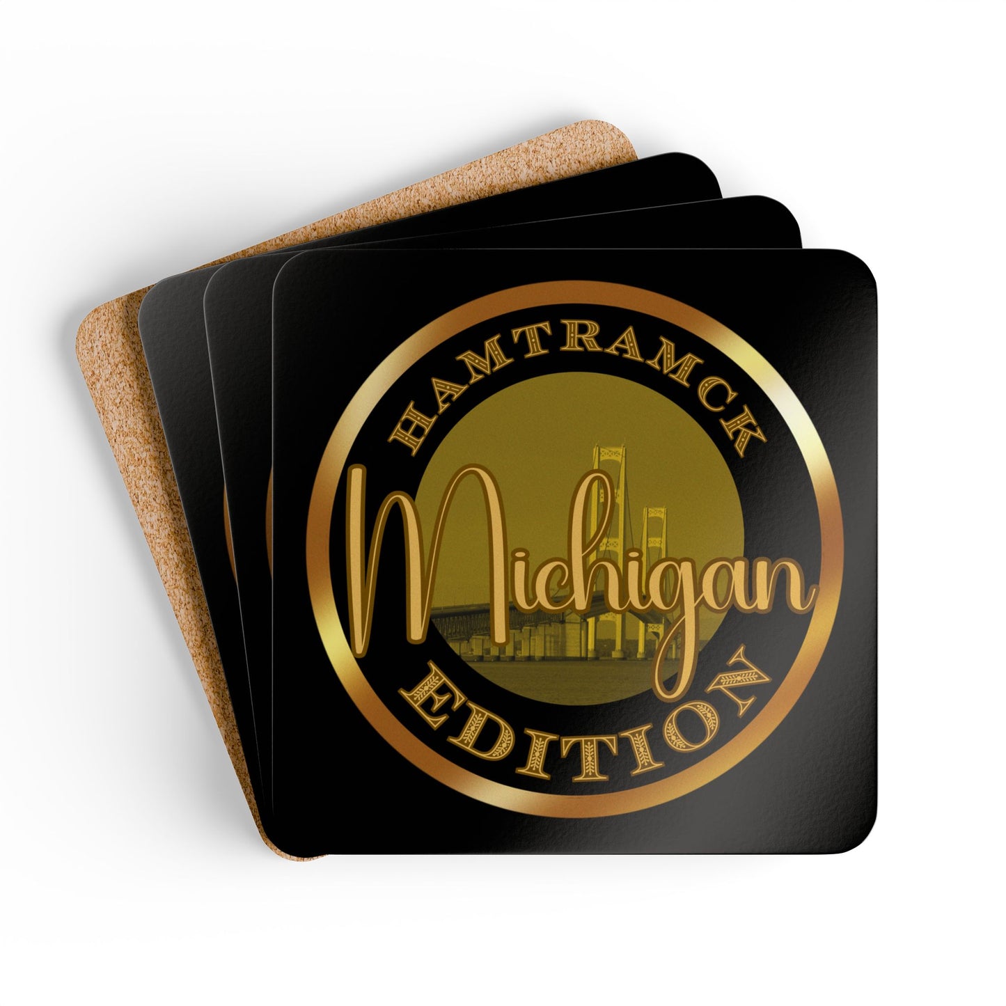 Hamtramck Corkwood Coaster Set