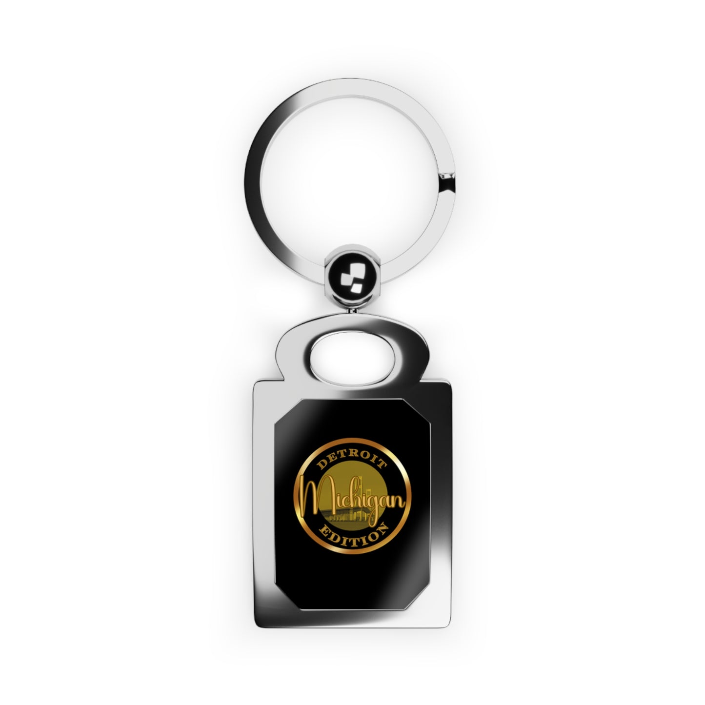 Detroit Rectangle Photo Keyring