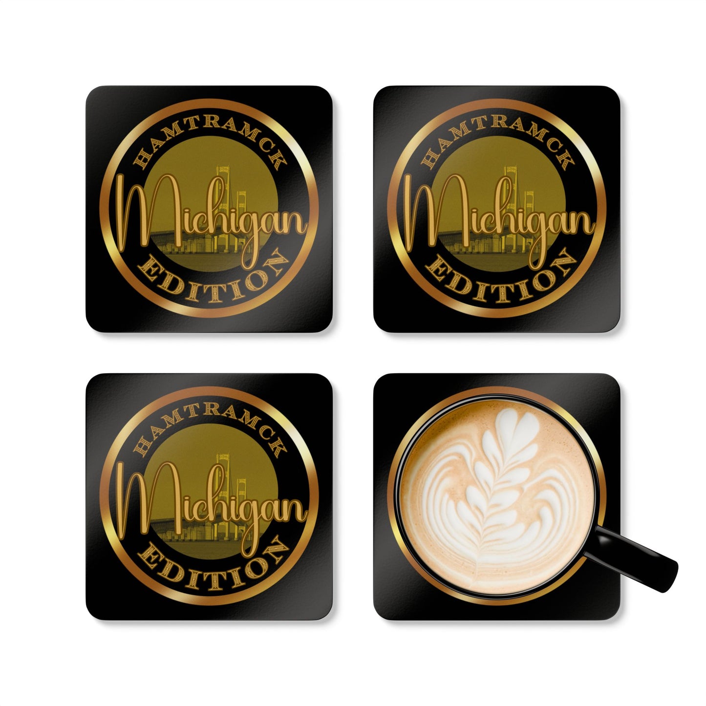 Hamtramck Corkwood Coaster Set