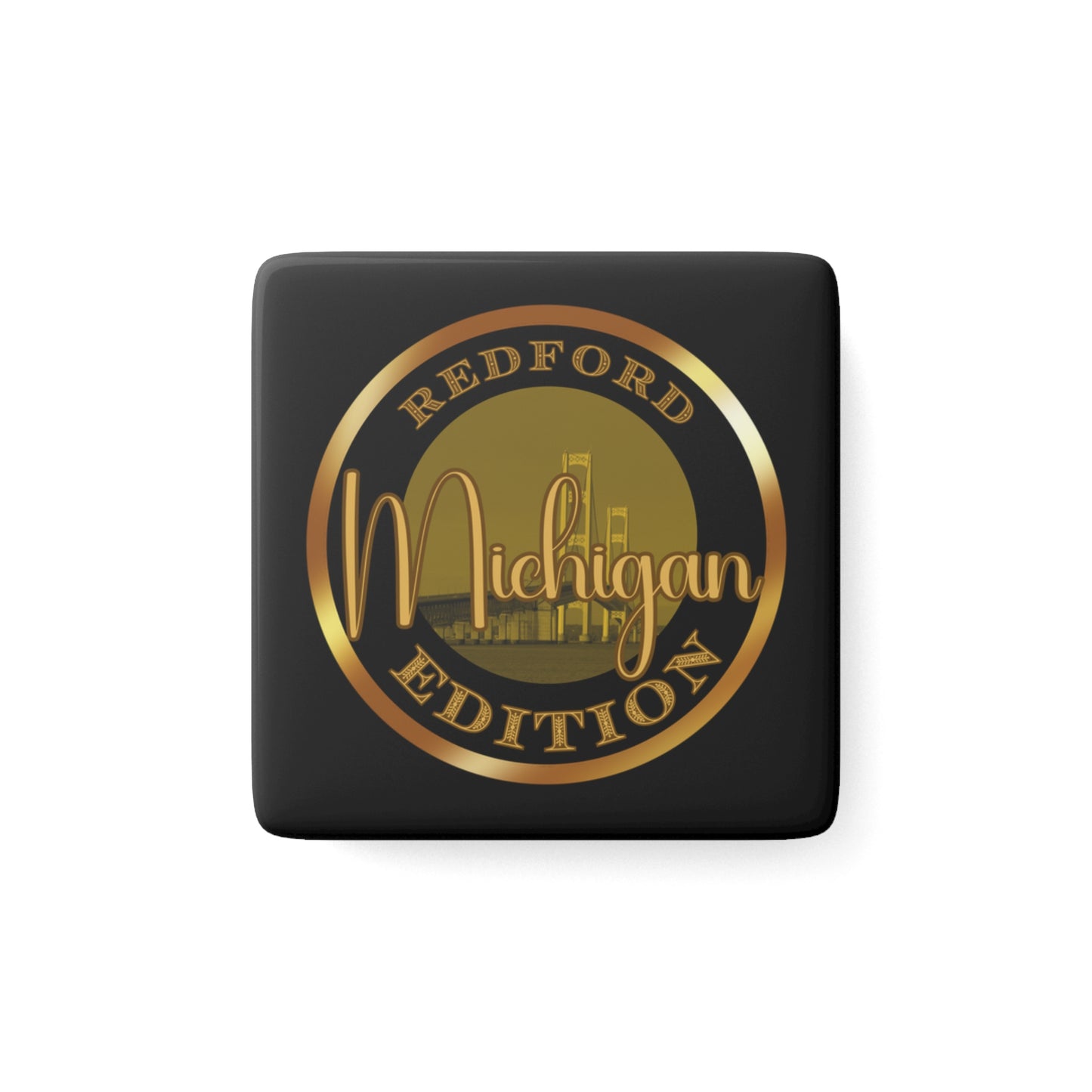 Redford Porcelain Magnet, Square