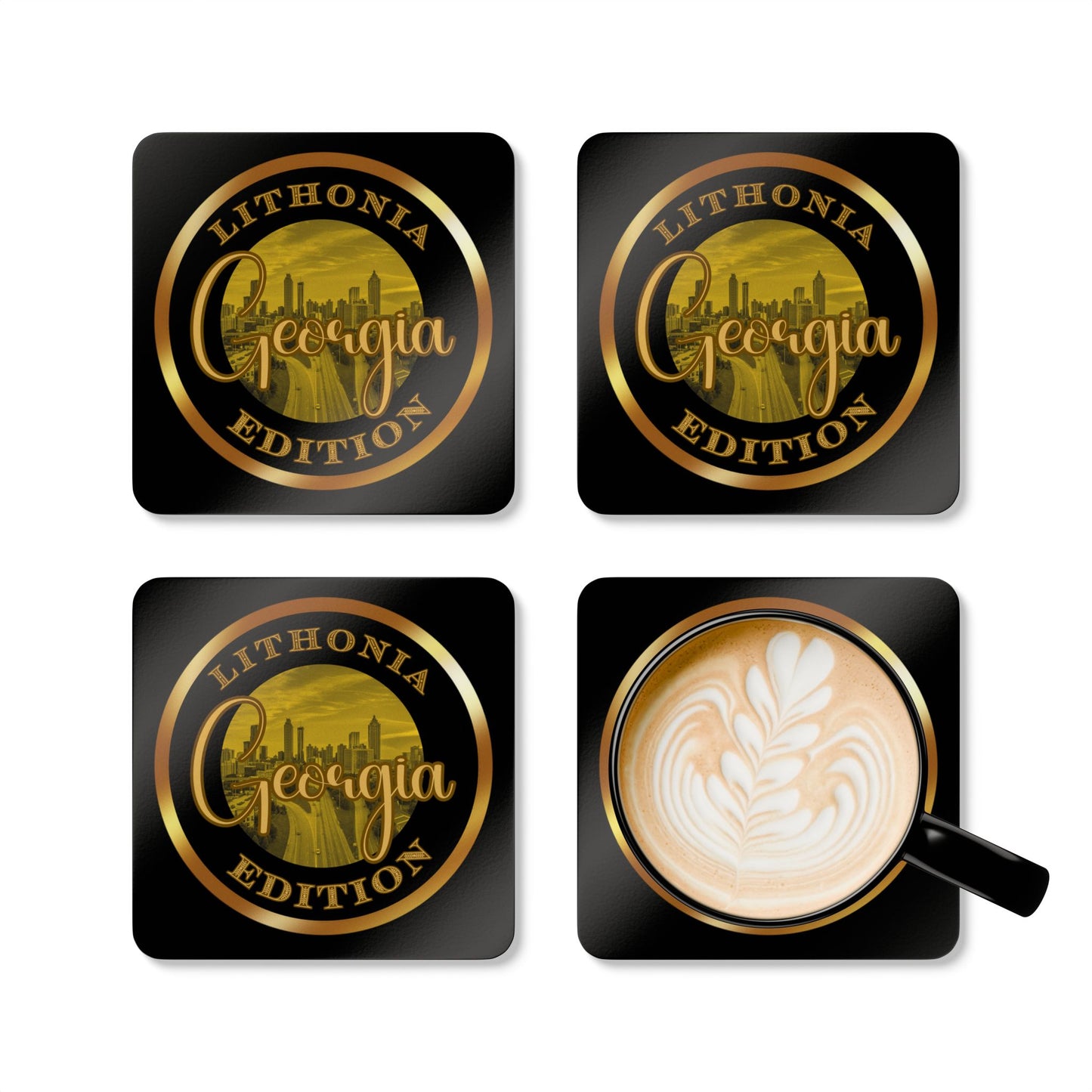 Lithonia Corkwood Coaster Set
