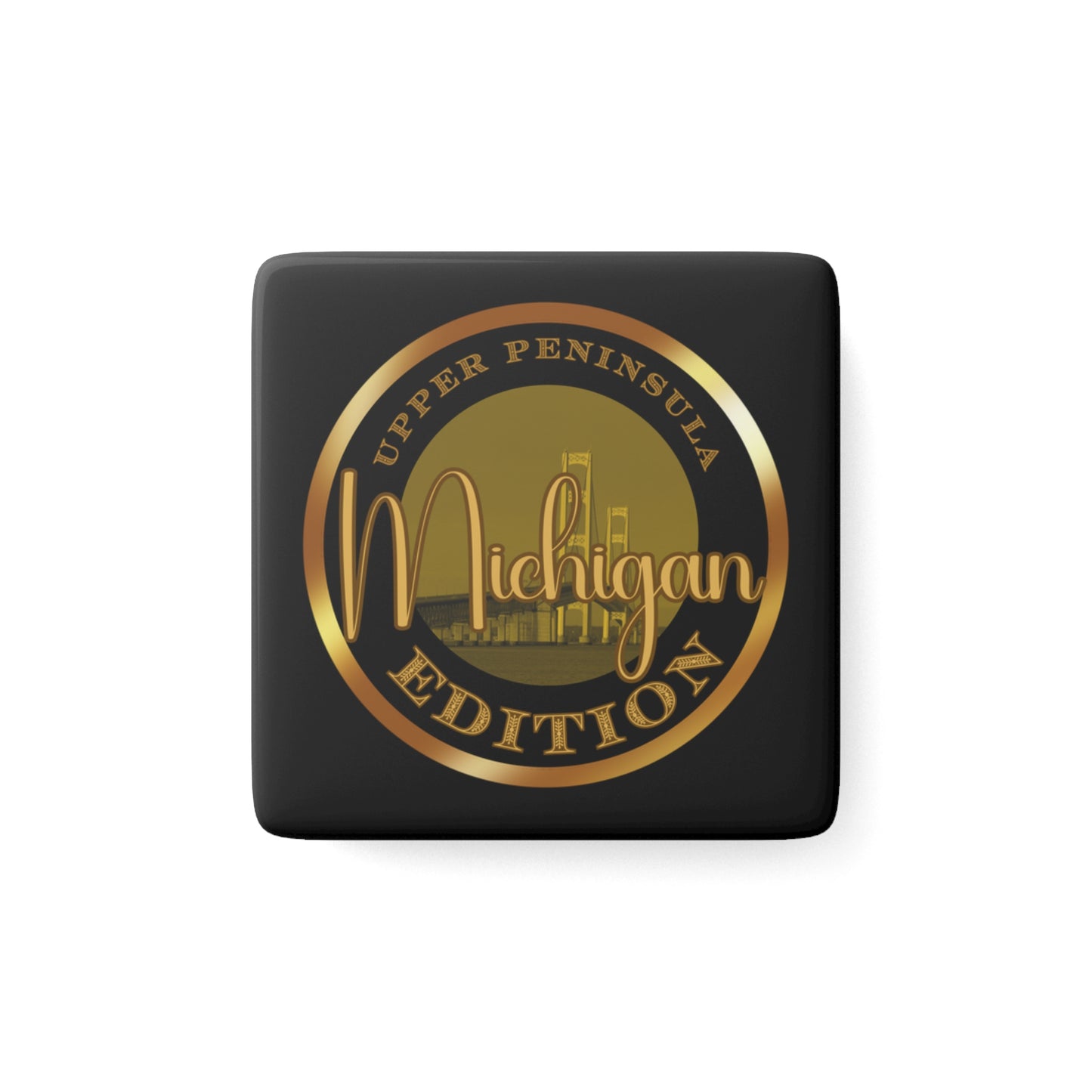 Upper Peninsula Porcelain Magnet, Square
