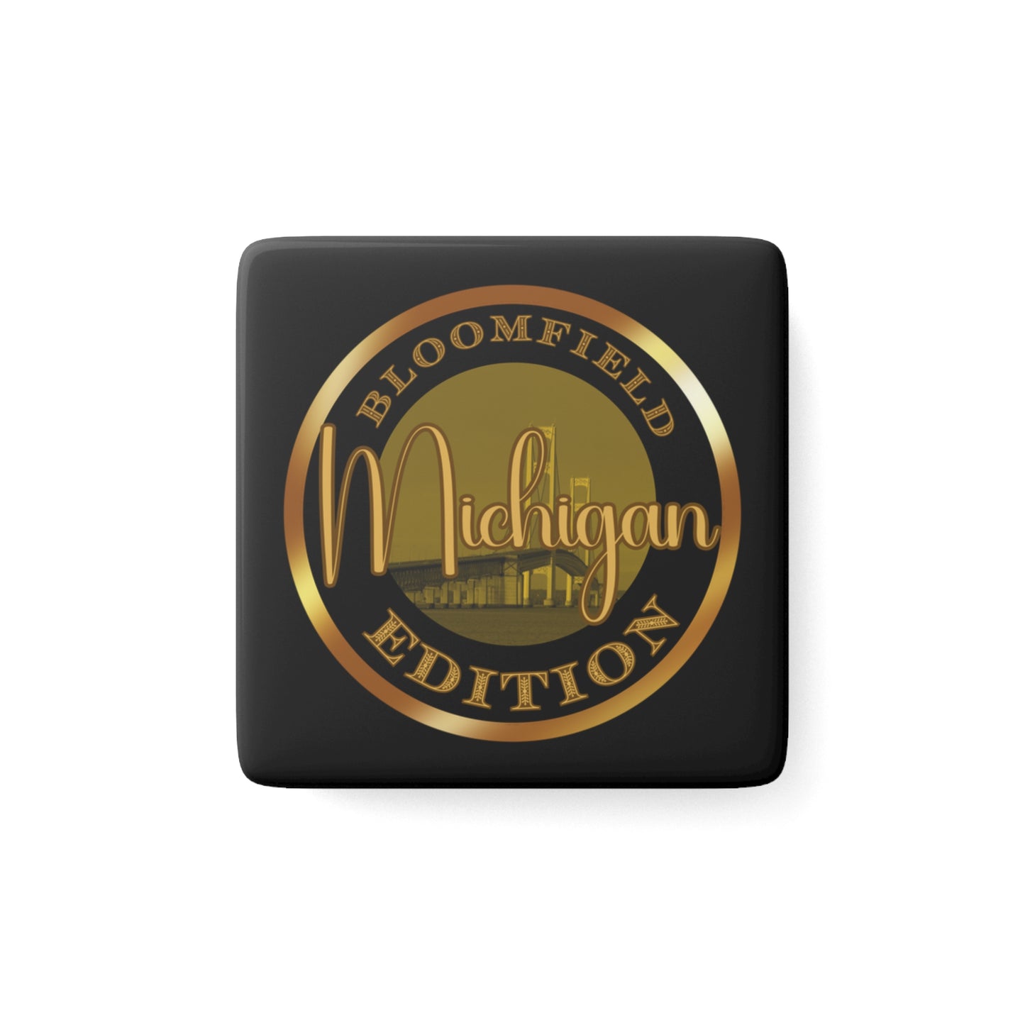 Bloomfield Porcelain Magnet, Square