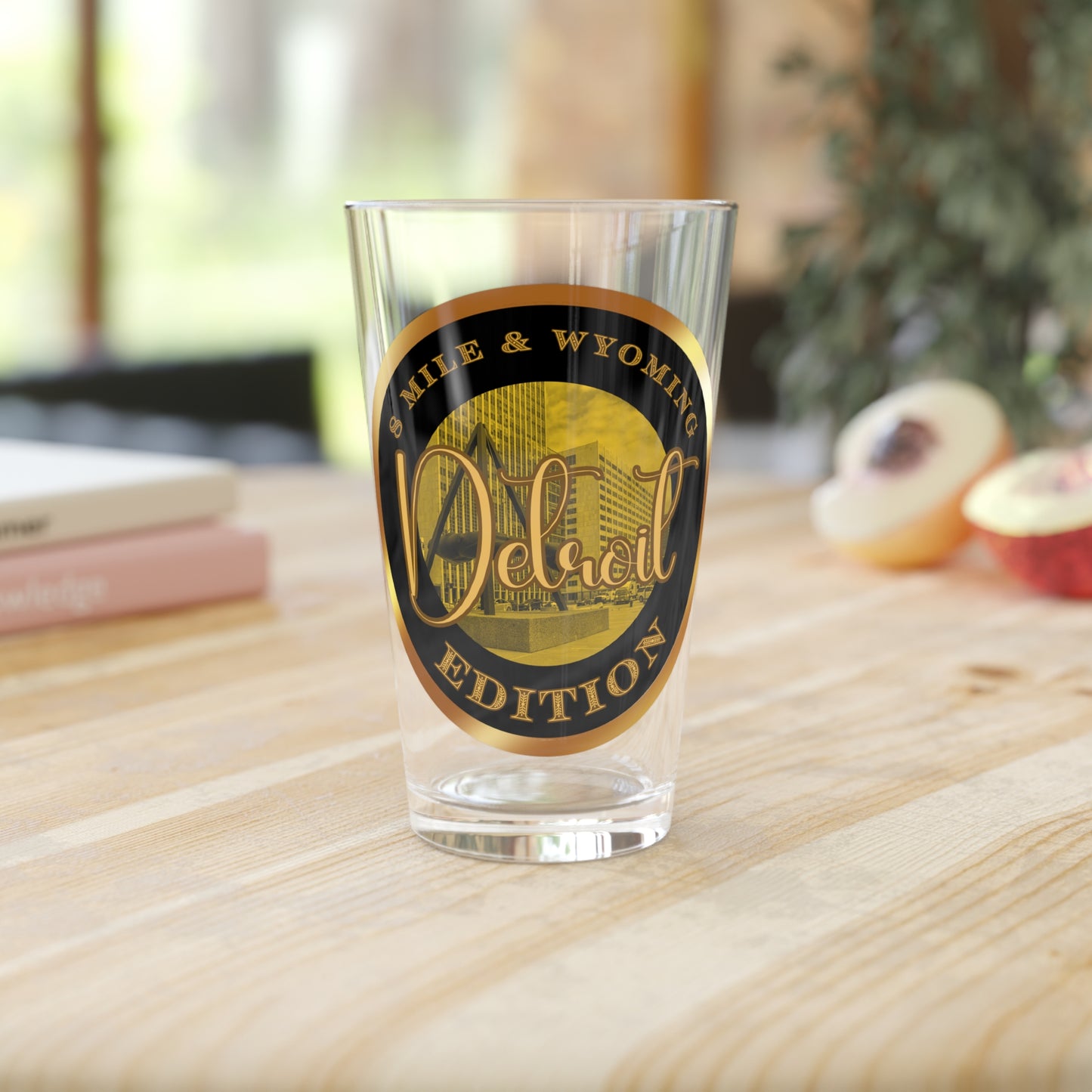 8 Mile & Wyoming Pint Glass, 16oz