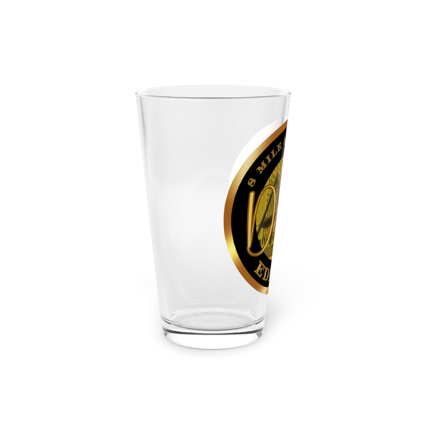 8 Mile & Wyoming Pint Glass, 16oz