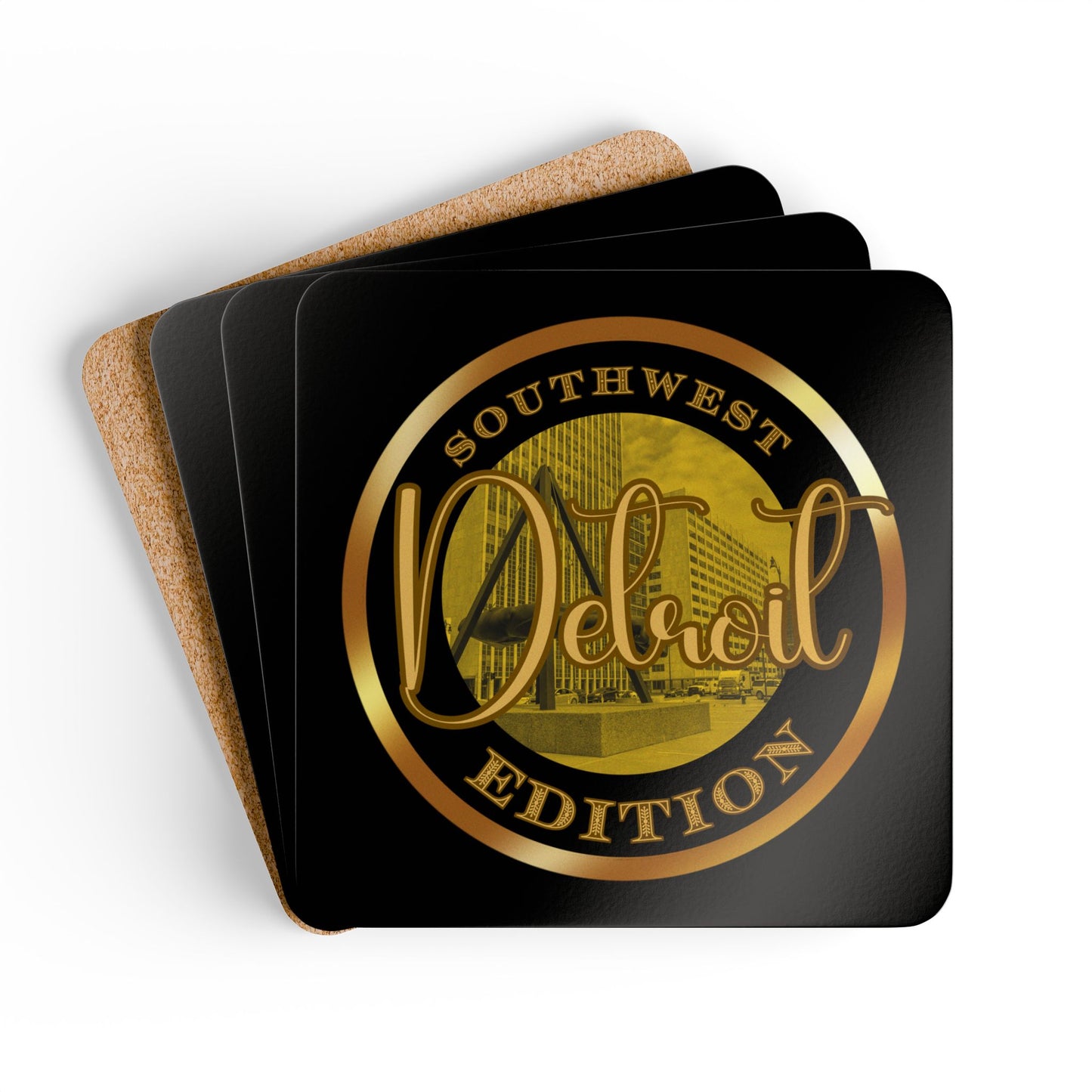 Southwest Corkwood Coaster Set