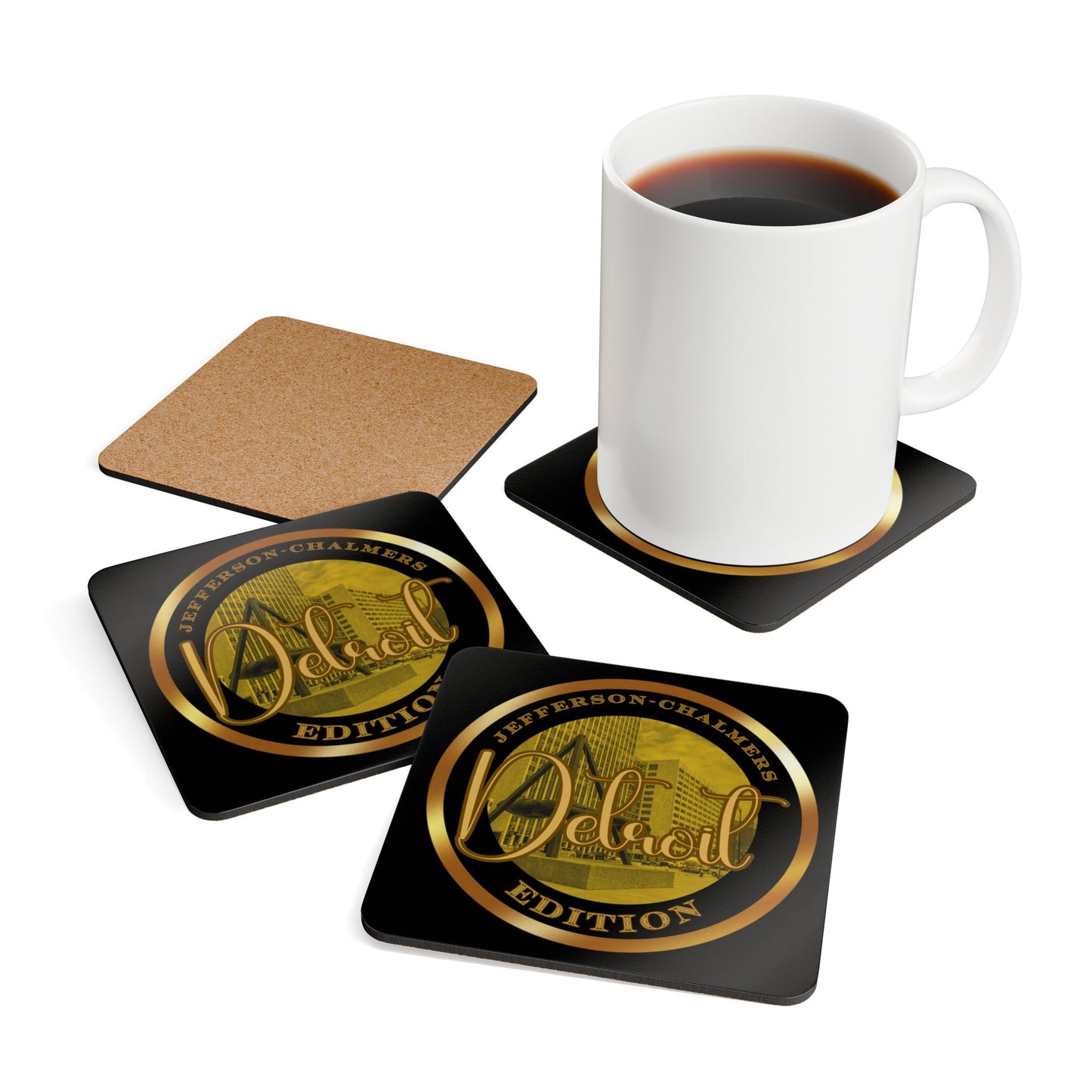Jefferson Chalmers Corkwood Coaster Set