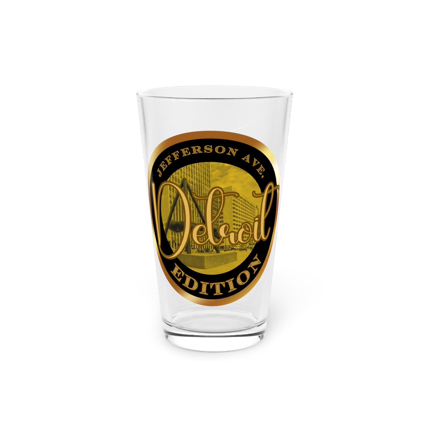 Jefferson Avenue Pint Glass, 16oz