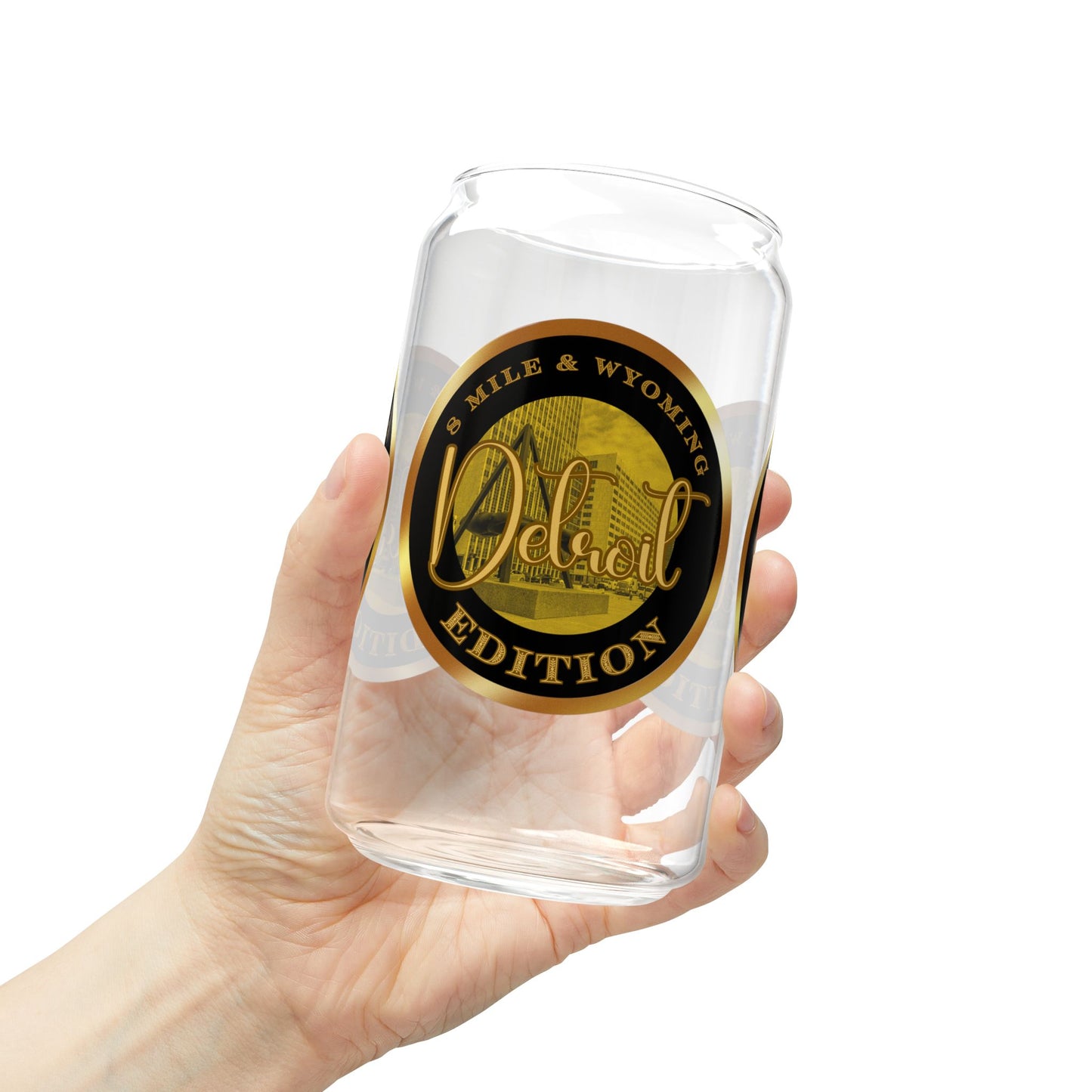 8 Mile & Wyoming Sipper Glass, 16oz